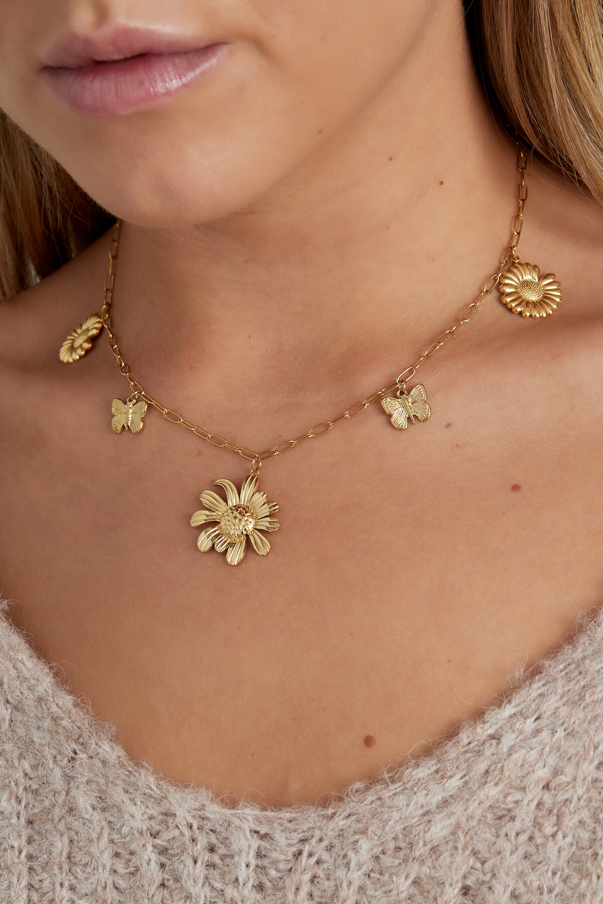 collier à breloques flowerlicious