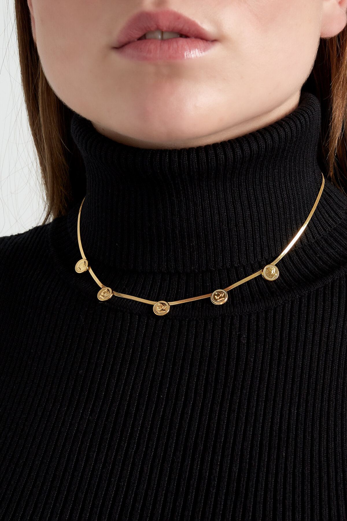 collier chaîne plate coin