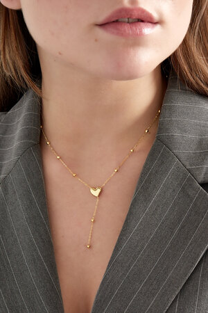 collana cuore con palline h5 Immagine2