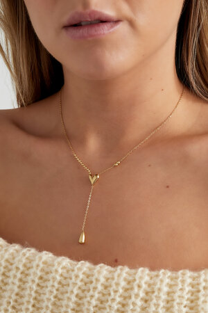 collar con forma de corazón en forma de gota h5 Imagen2
