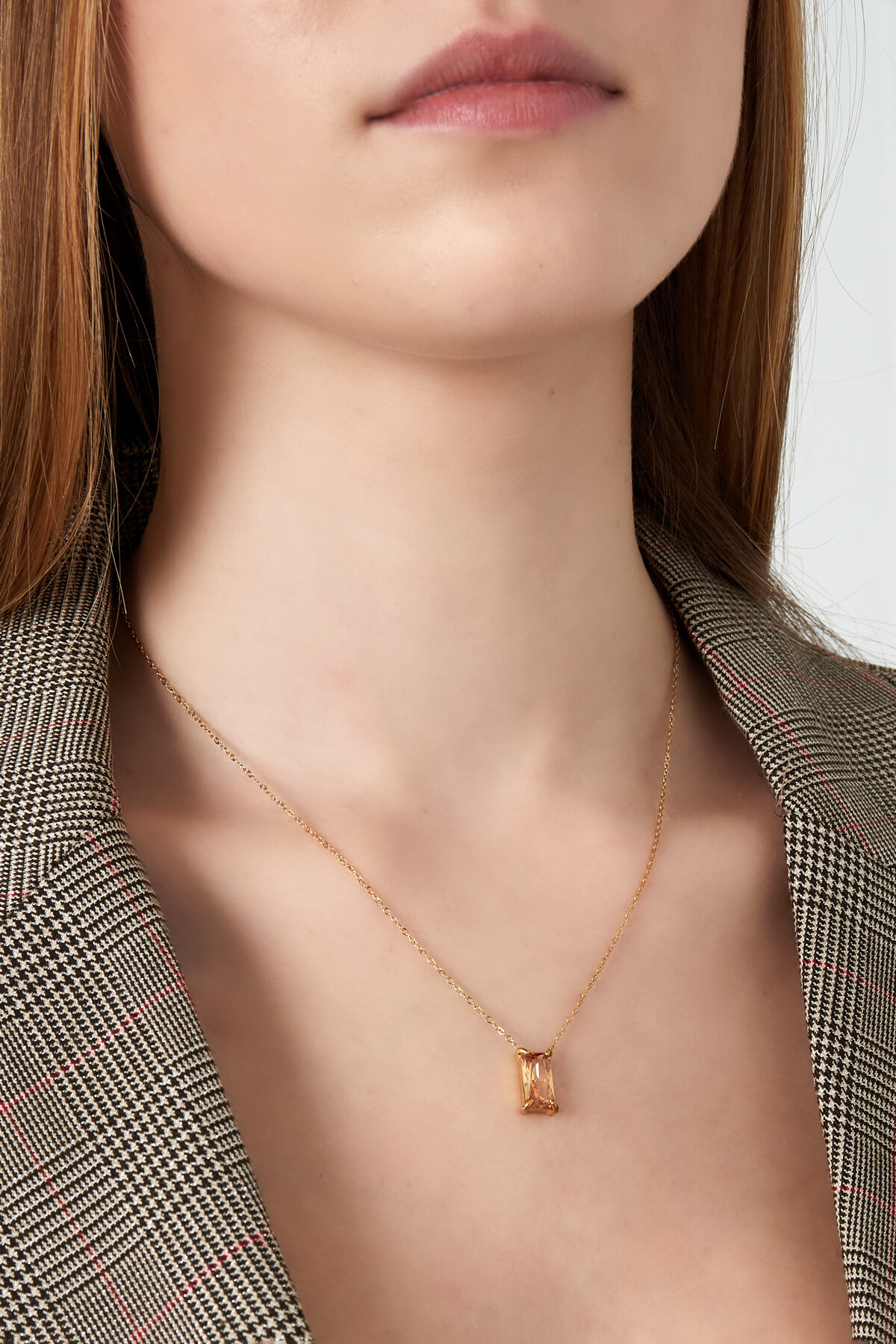 sleek sparkle necklace - pink & 2