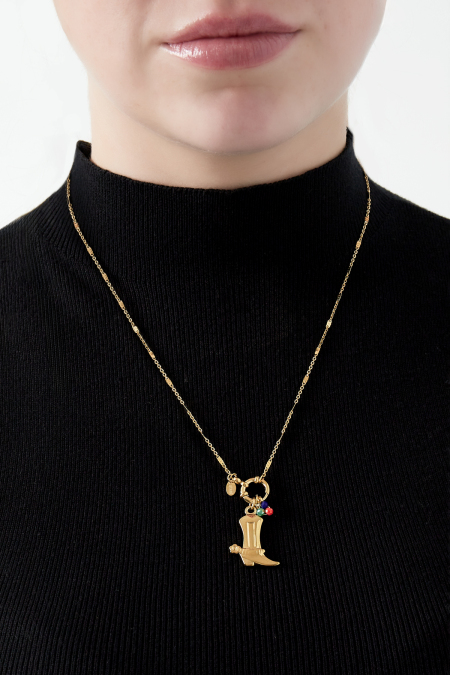 charm necklace cowboy boots 2