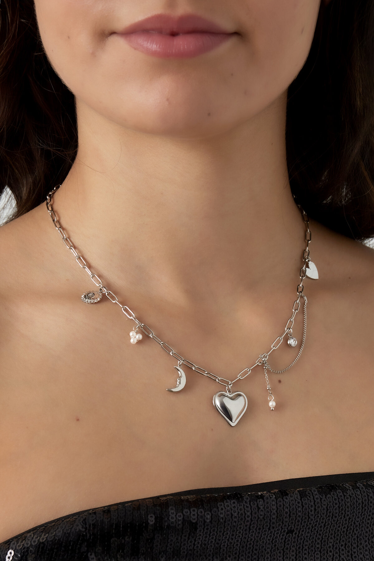 collar charm amore more - color