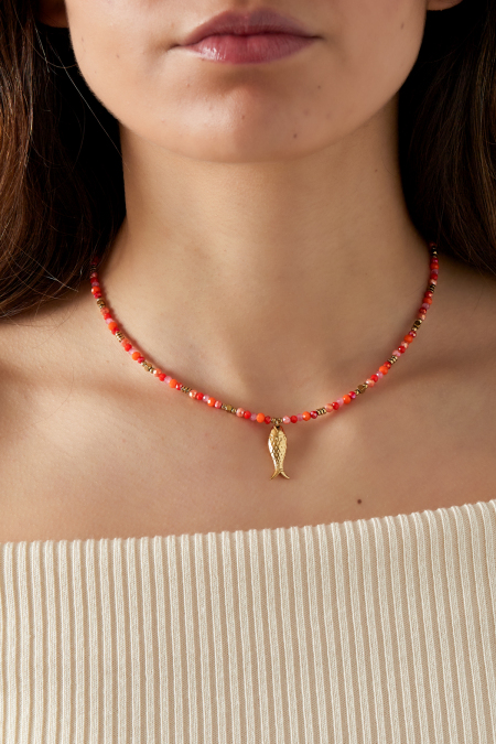 Fish & beads necklace 2