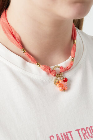 Collana floreale soleggiata - Colore arancione e oro h5 Immagine2
