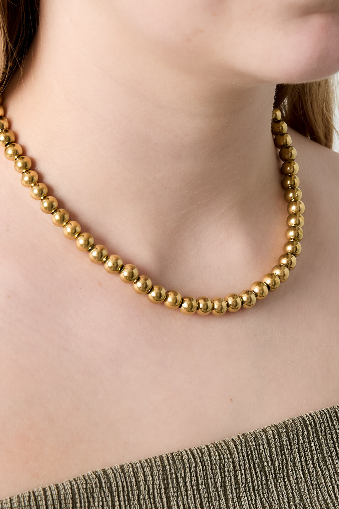 Hollow bead necklace-8mm Picture2