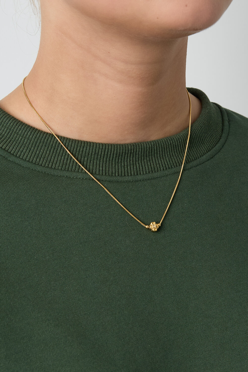 Minimalist necklace with a clover h5Picture2