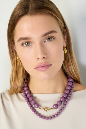 Necklace with large beads and front closure-15mm h5 Picture5