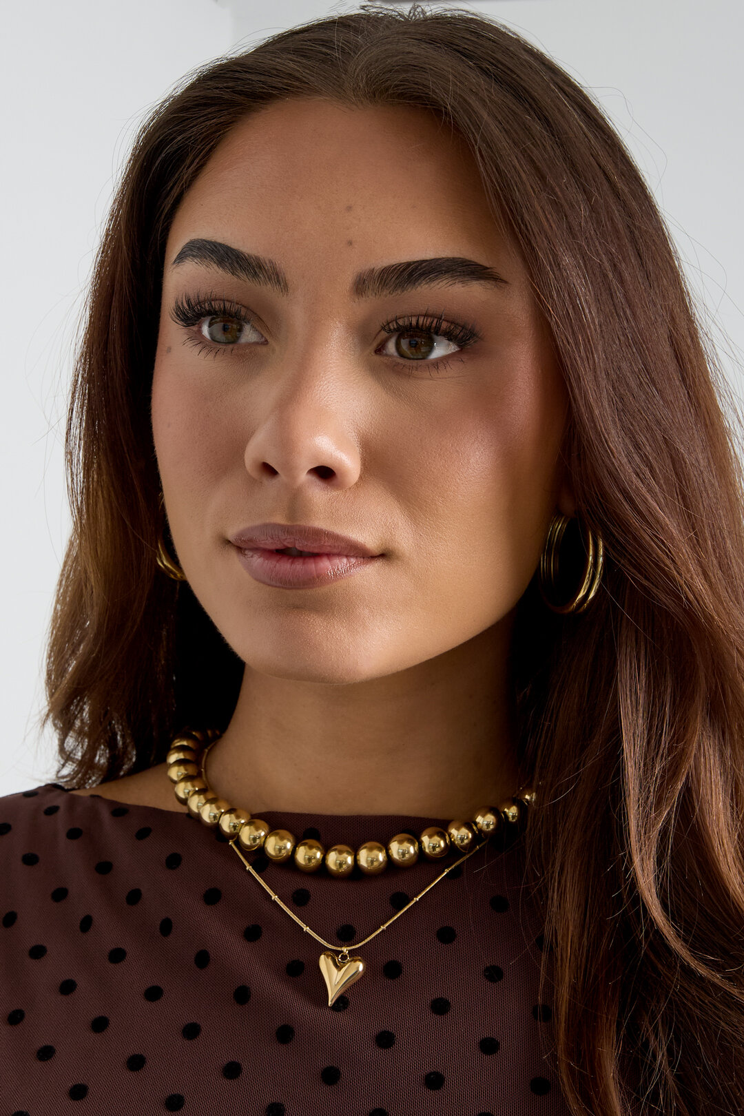 Ball necklace with iconic heart medium h5 Picture4