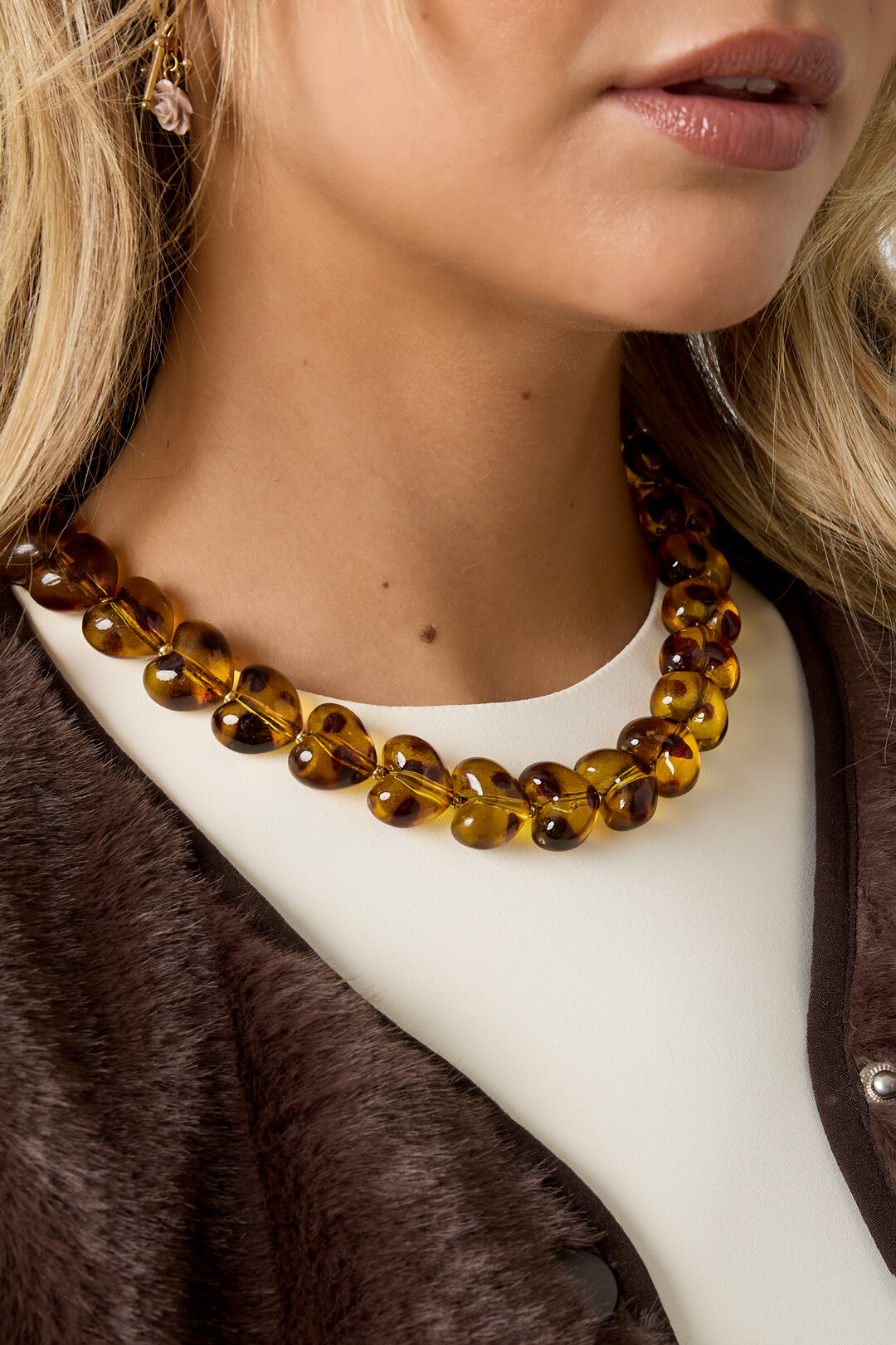 Acrylic Beaded Necklaces Leopard Print Retro Daily Classic Series Women's jewelry Picture3