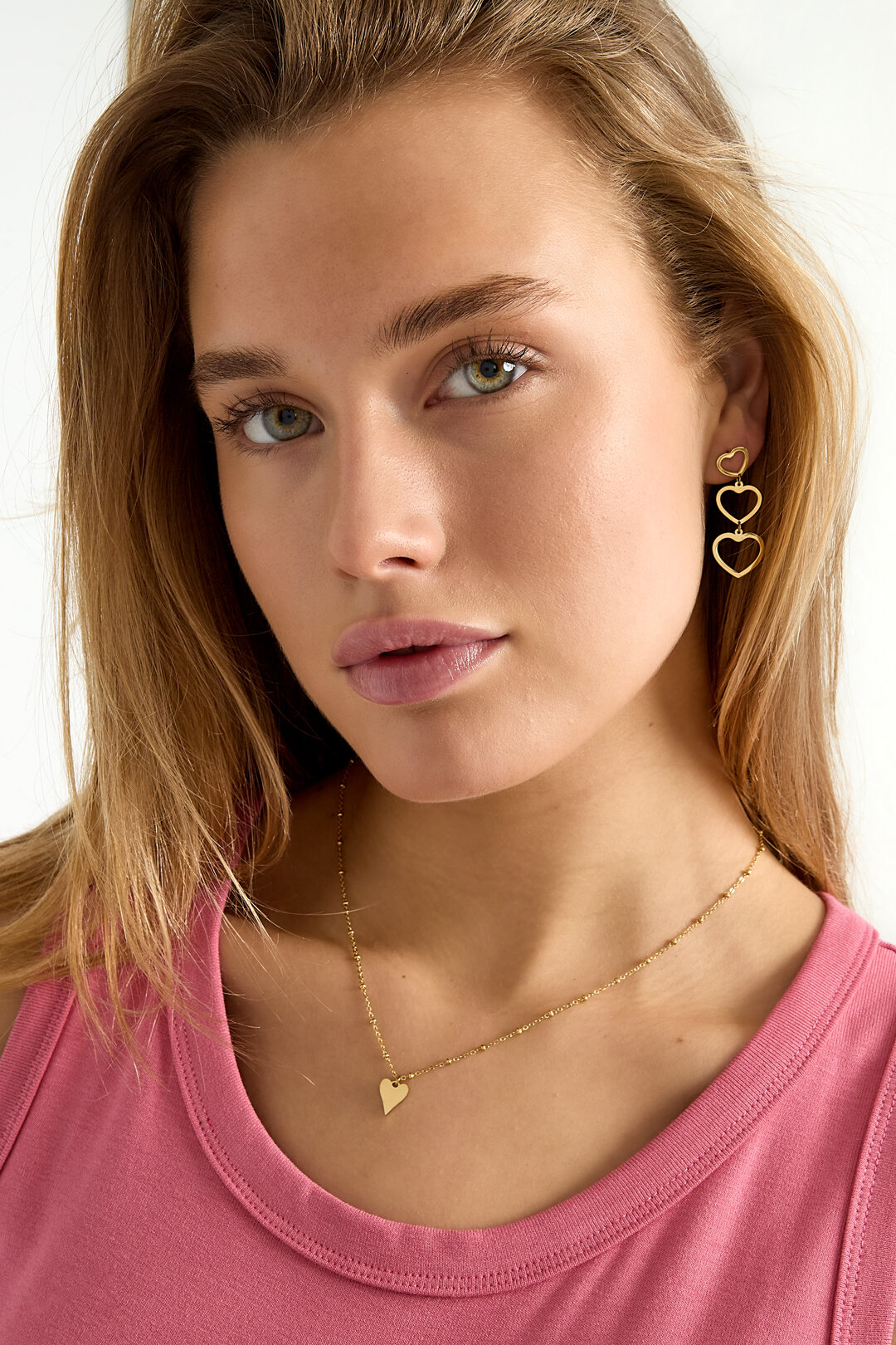 collana con palline e ciondolo a cuore h5 Immagine2