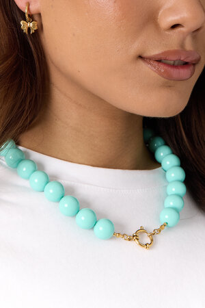 Necklace with large beads and front closure-15mm h5 Picture4