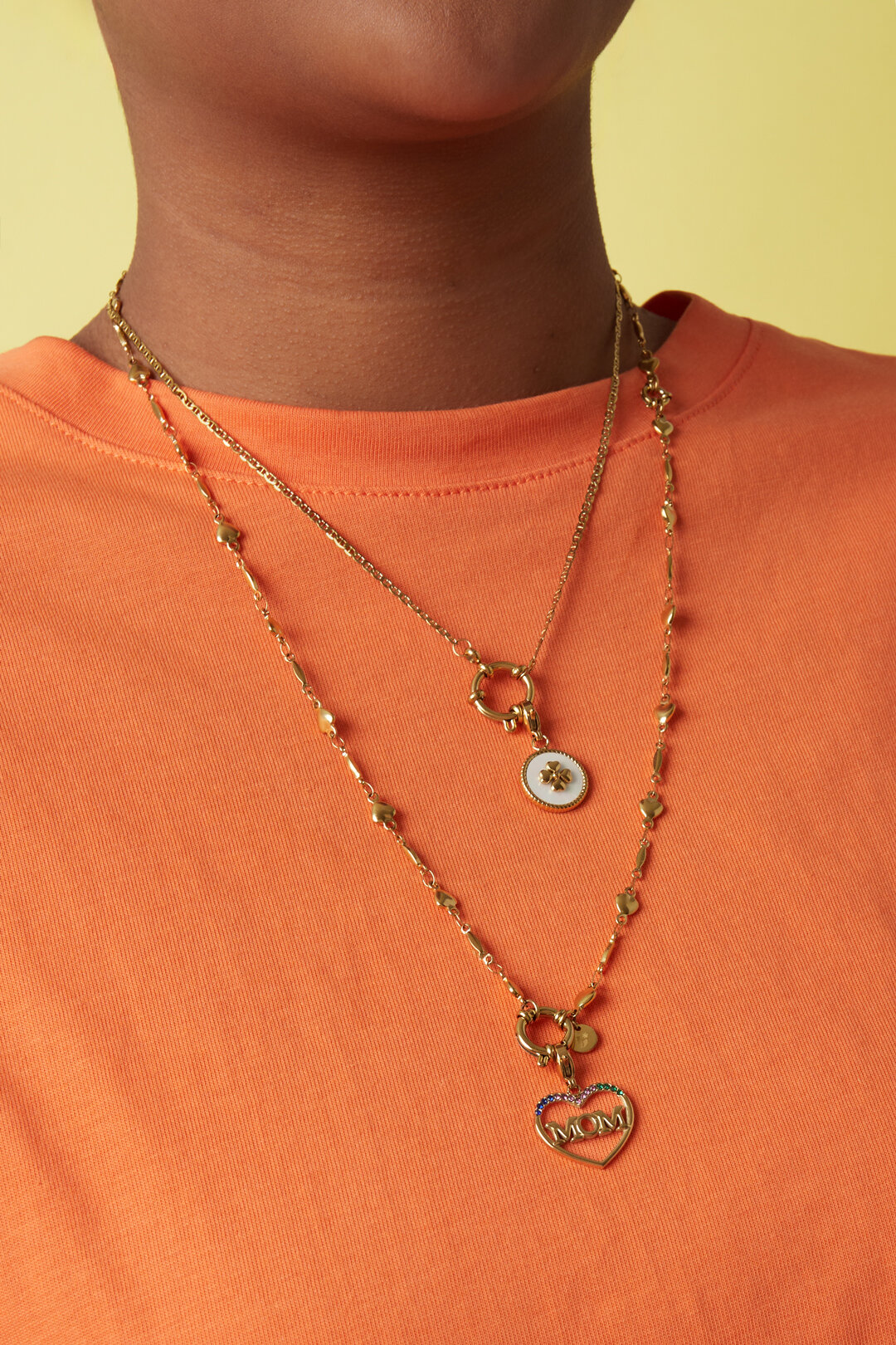 Cadena con eslabones y corazones desmontable y ajustable. h5 Imagen2