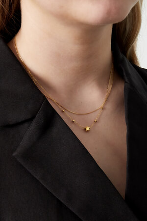 Double Layered Star Necklace h5 Picture2