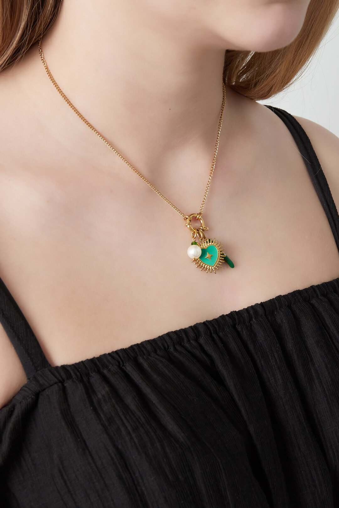Green heart DIY necklace Picture2