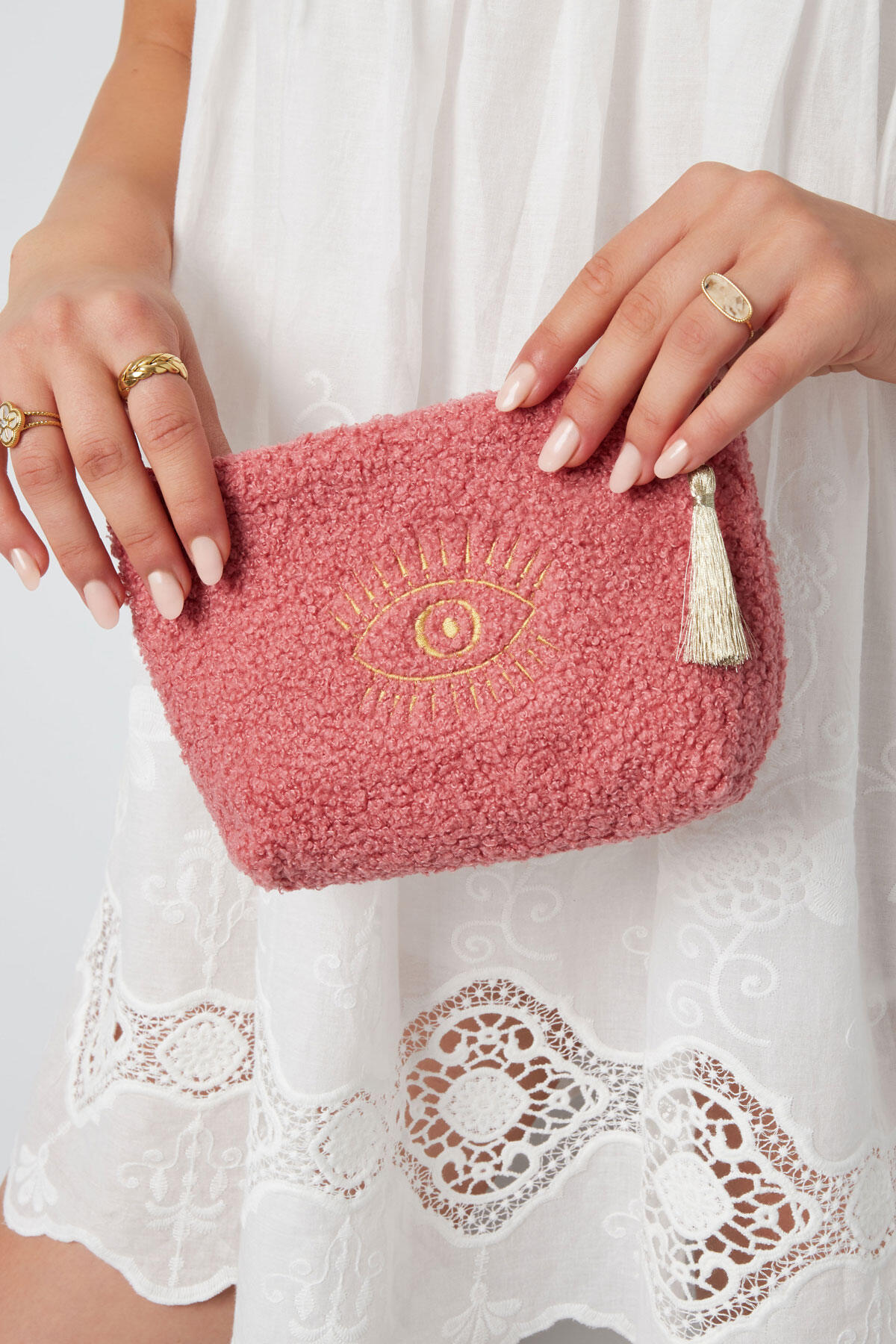Trousse porta trucchi Teddy Eye - bianca h5Immagine2