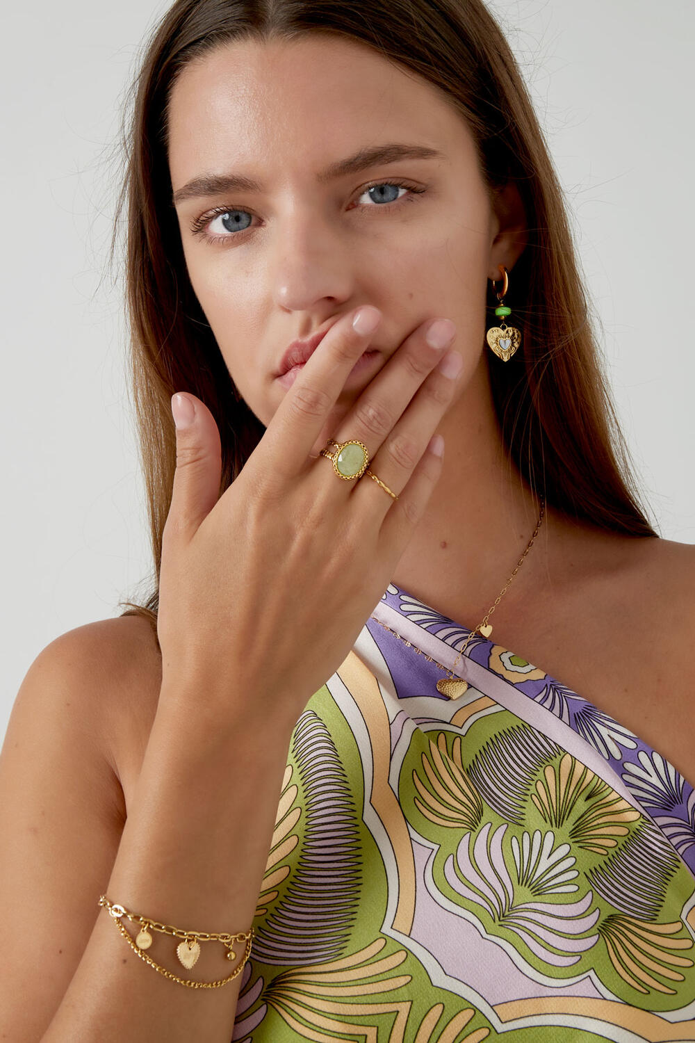 Anillo doble capa con piedra h5Imagen5