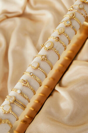 Rings display stones - Gold color/green h5 Picture4