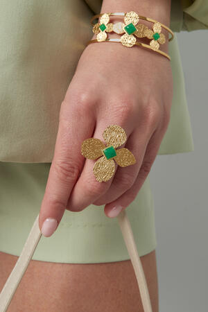 flower ring with green stone h5 Picture3