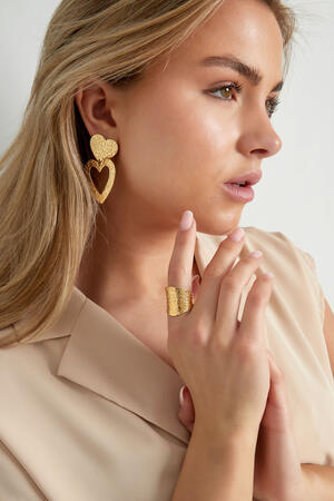 Vintage big statement ring - Silver color (Pack with plastic bag) h5 Picture3