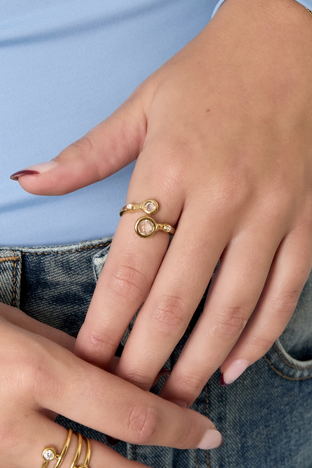 Stainless Steel Minimalist Rings circle Casual Daily Simple Series Women's jewelry h5Picture2
