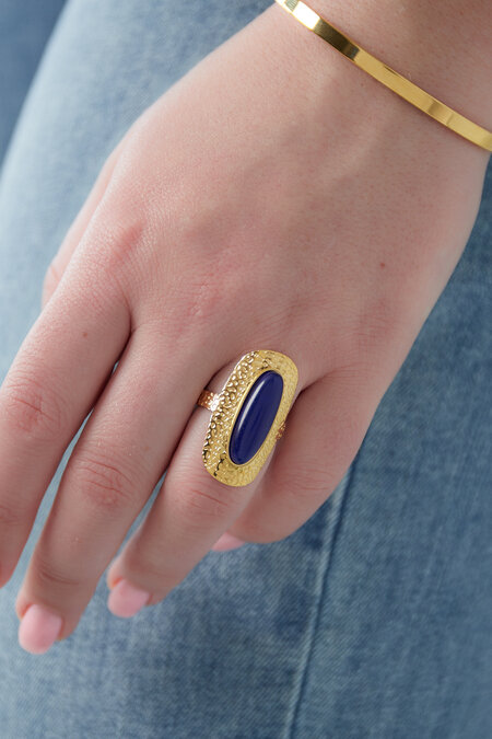 Gekleurde steen ring 2