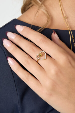 Stainless Steel Statement Rings Heart Casual Daily Simple Series Women's jewelry h5 Picture2