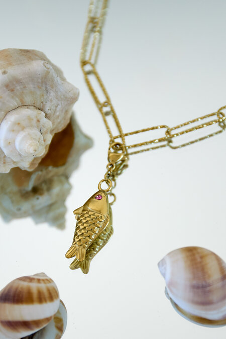 Glinsterende vis sieraden bedel