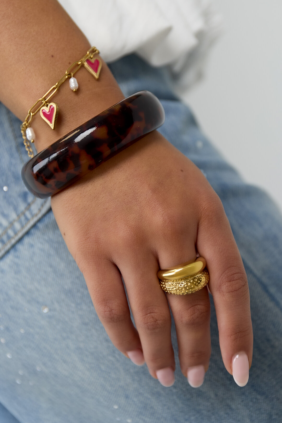 Double ring with structure h5 Picture3