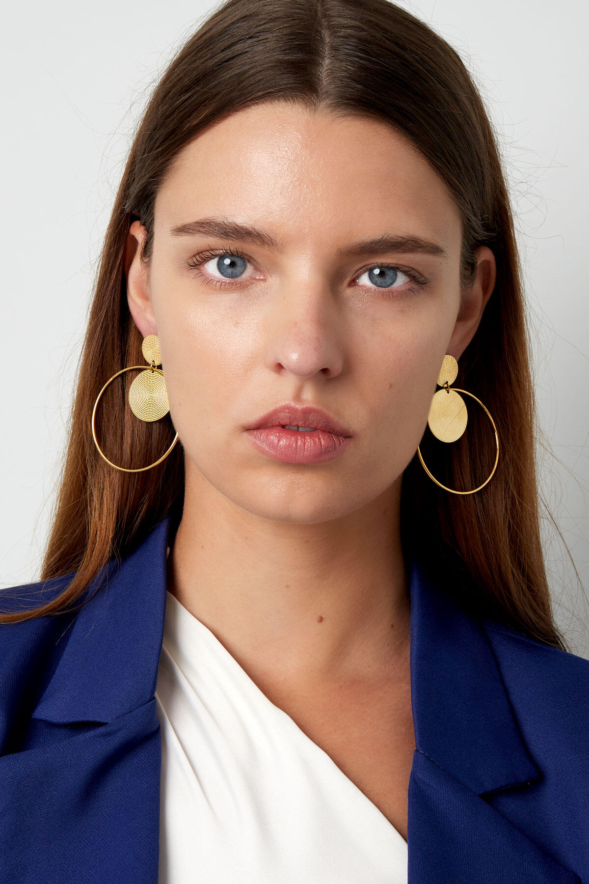 Earrings round & round - silver color Stainless Steel 2
