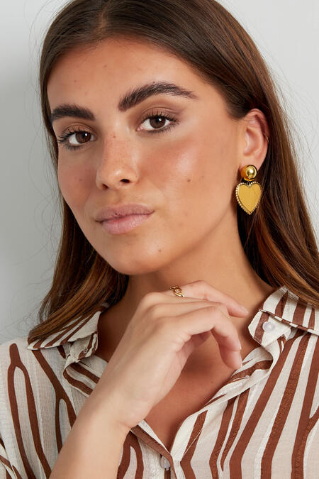Earrings dot with heart 2
