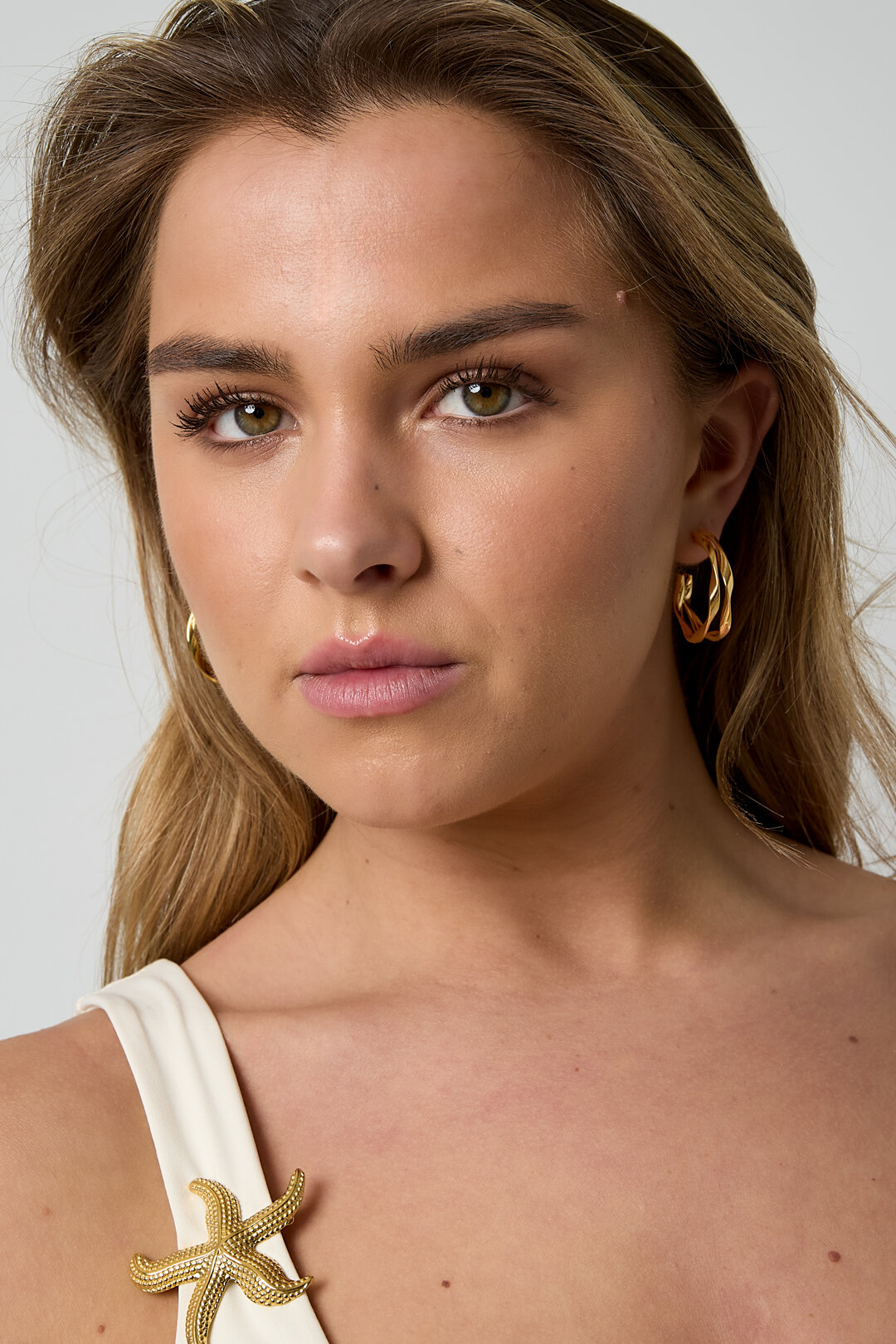 Organic double hoop earrings h5 Picture2