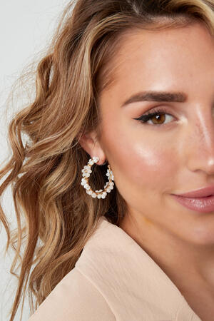 Earrings flowers - orange/brown Metal h5 Picture3