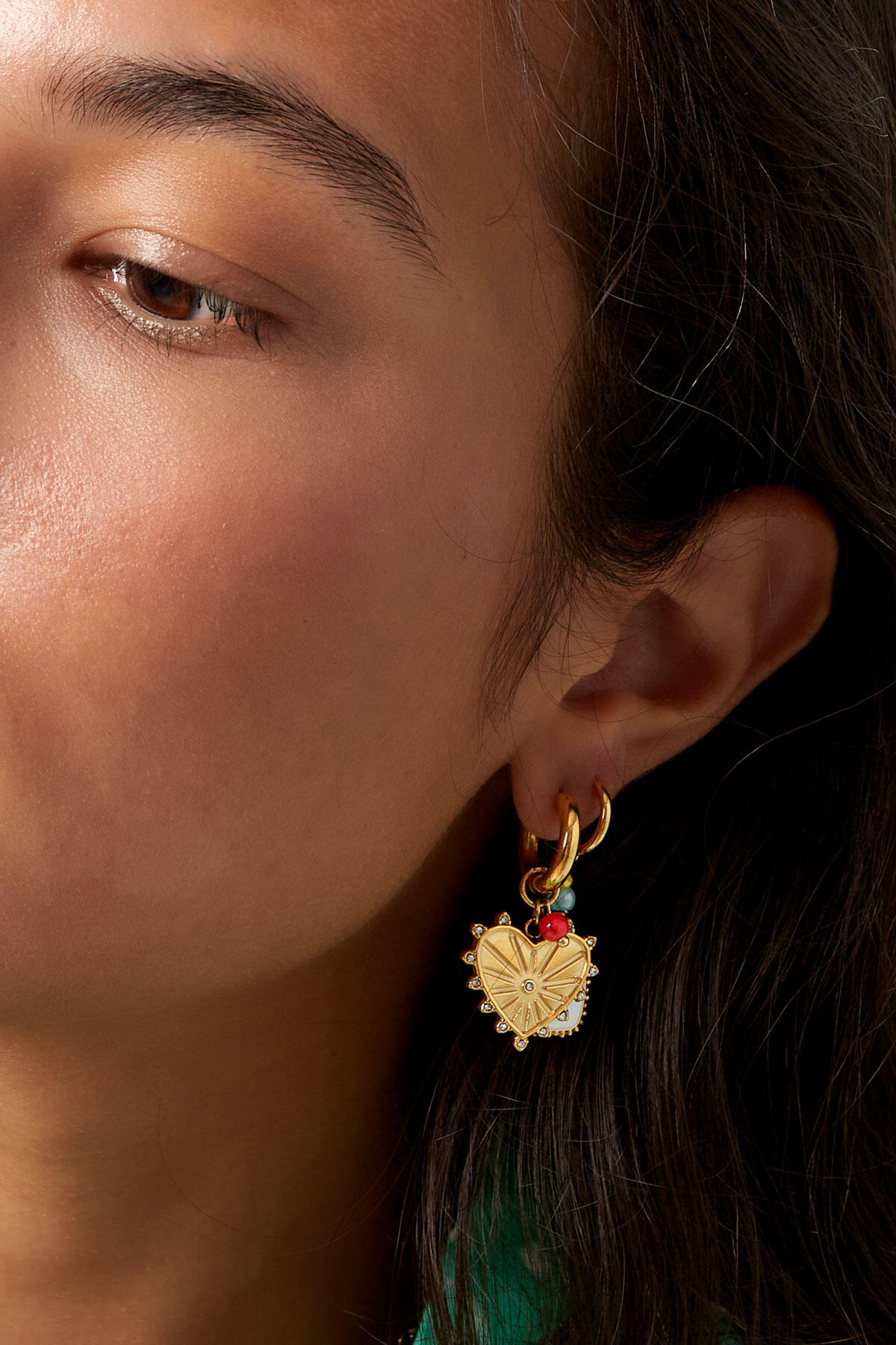 boucles d'oreilles coeur avec pointes Image4