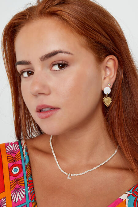 earring shell with heart detail