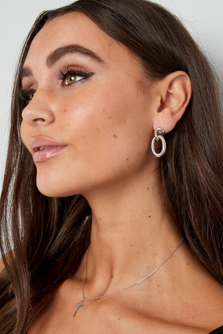 Earrings Links - Silver Color Color 2