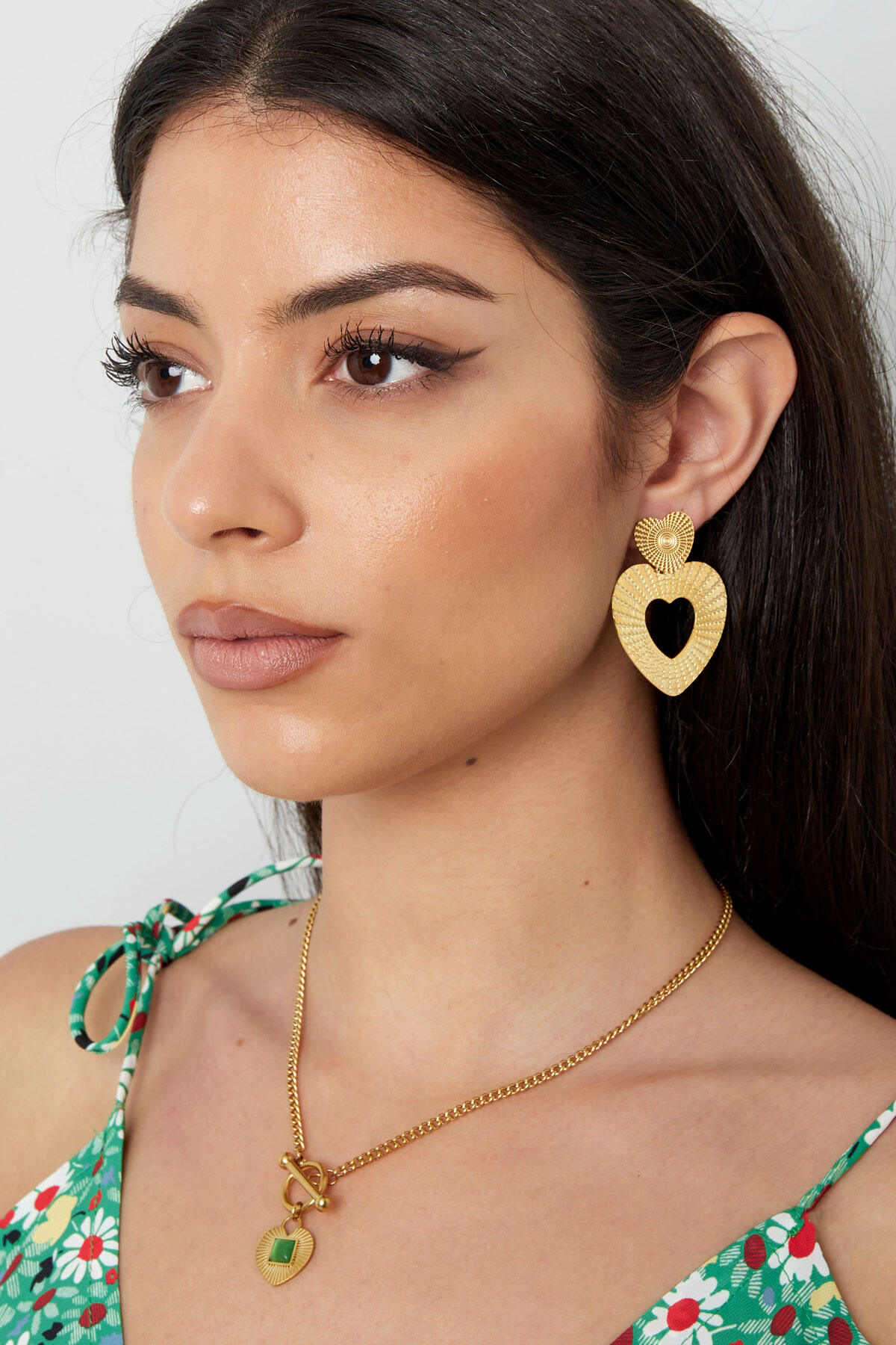 earrings double heart 2