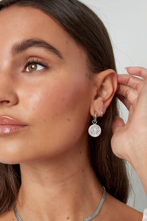 Boucles d'Oreilles Pièce Oeil - Doré Acier Inoxydable h5 Image3