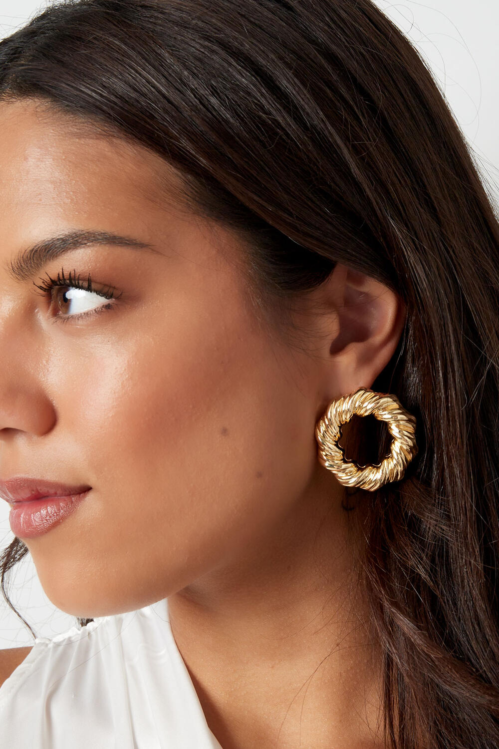boucles d'oreilles cercle avec imprimé h5Image3