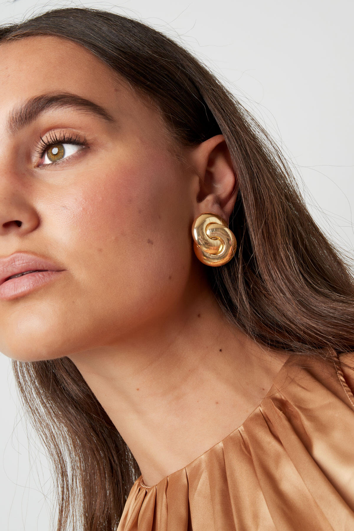 Earrings curl - Gold Color Metal 2