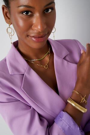thin link bracelet with round closure h5 Picture3