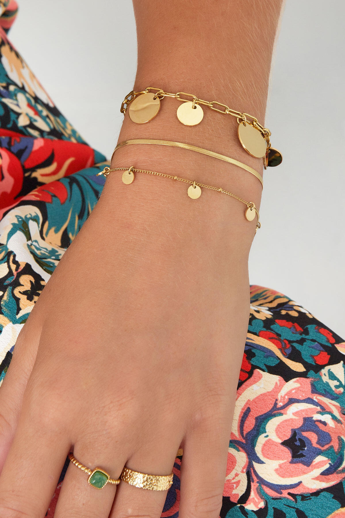armband dubbellaagse cirkels h5 Afbeelding2