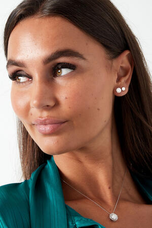 Ear studs stone - Silver Color color h5 Picture4