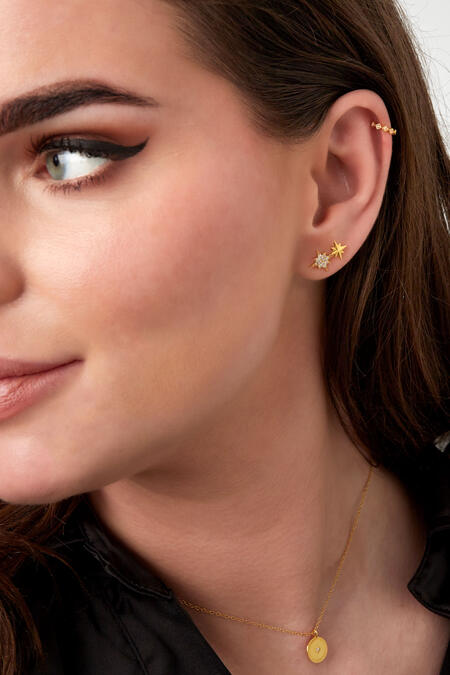 stud earrings double stone - 925 2