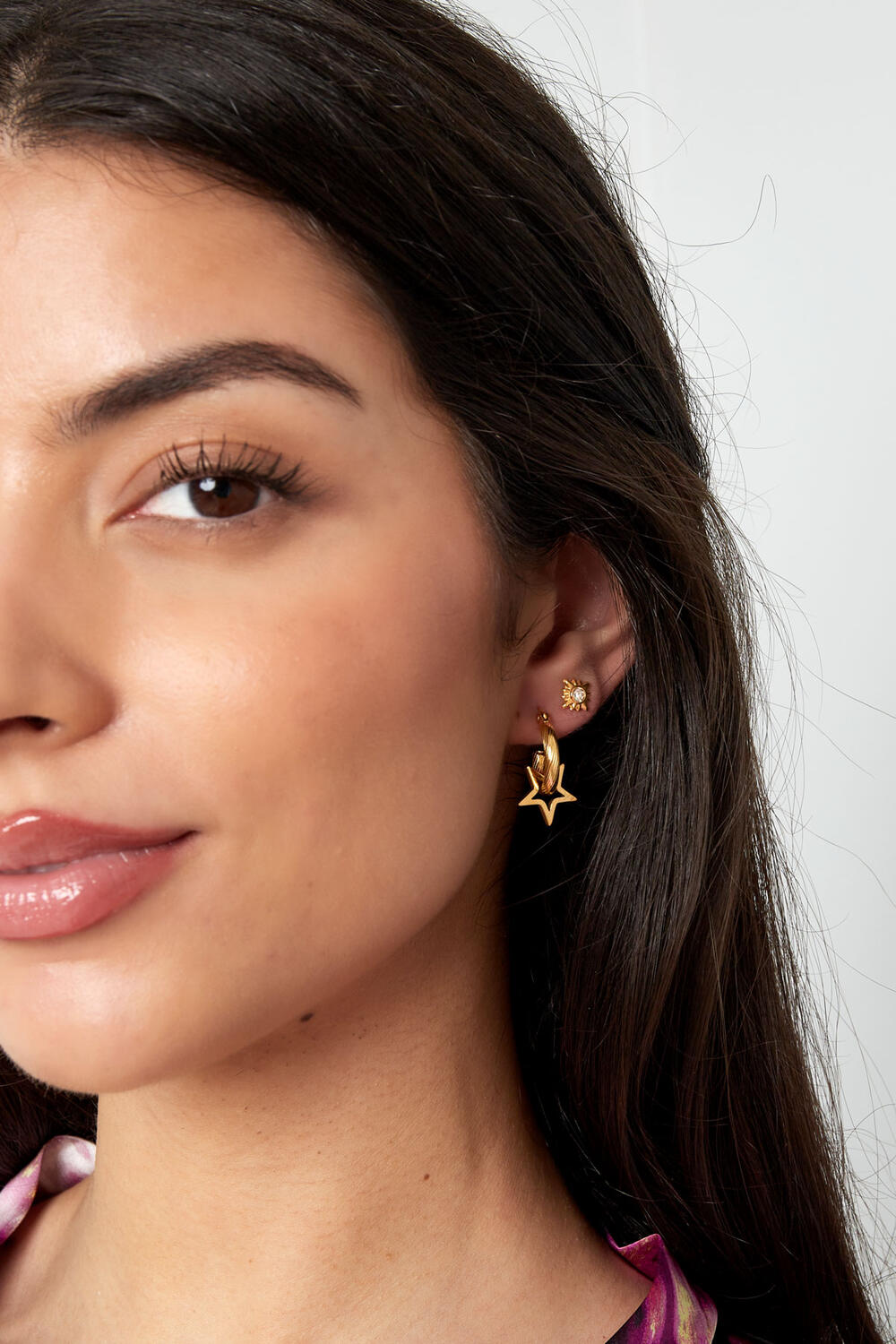 boucles d'oreilles torsadées avec étoile h5Image4