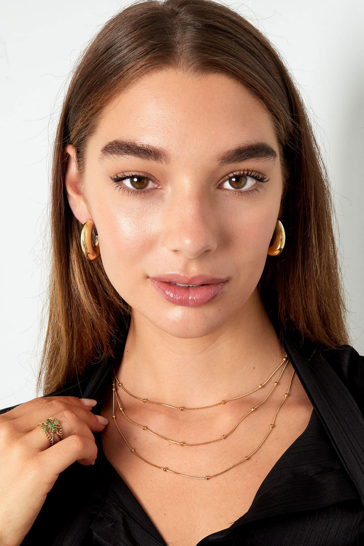 earrings basic thick half moon