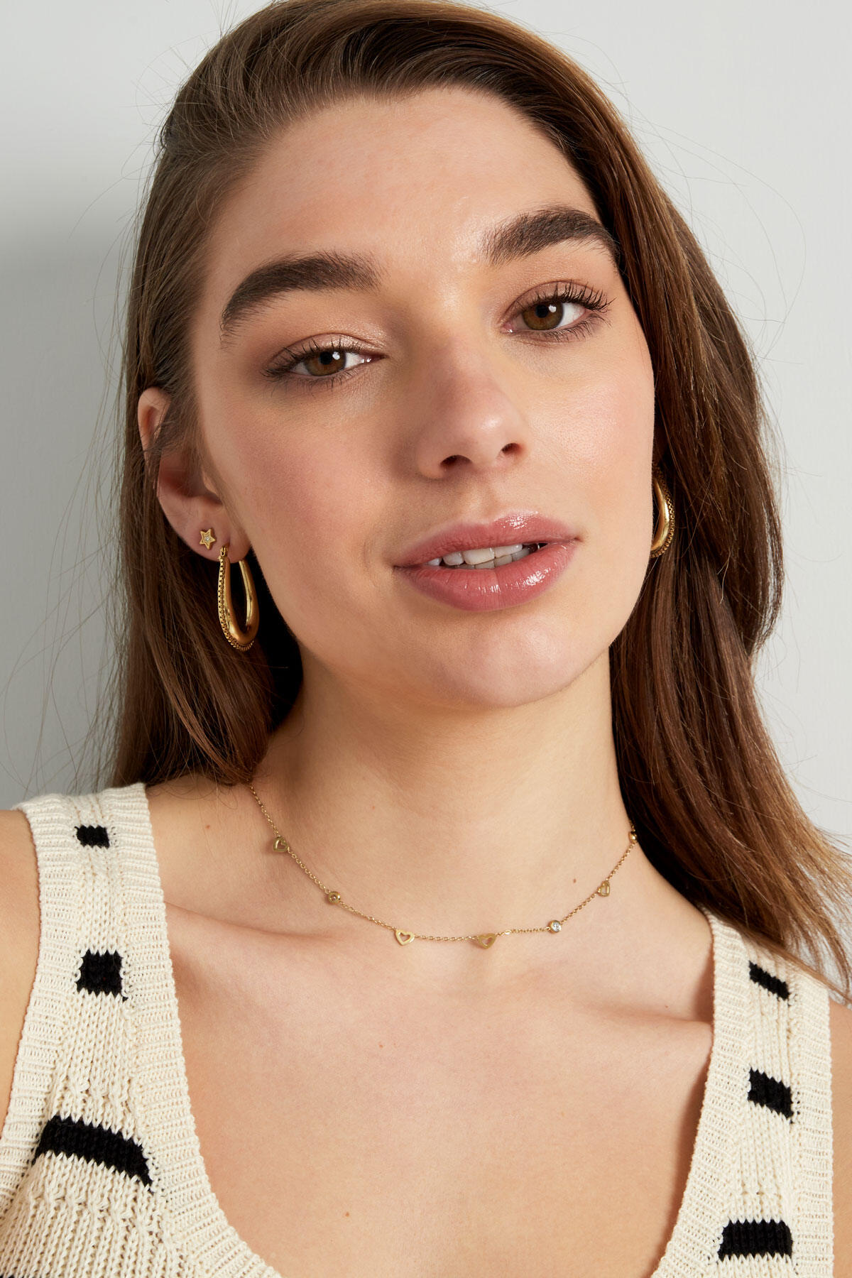 drop shaped earring with links