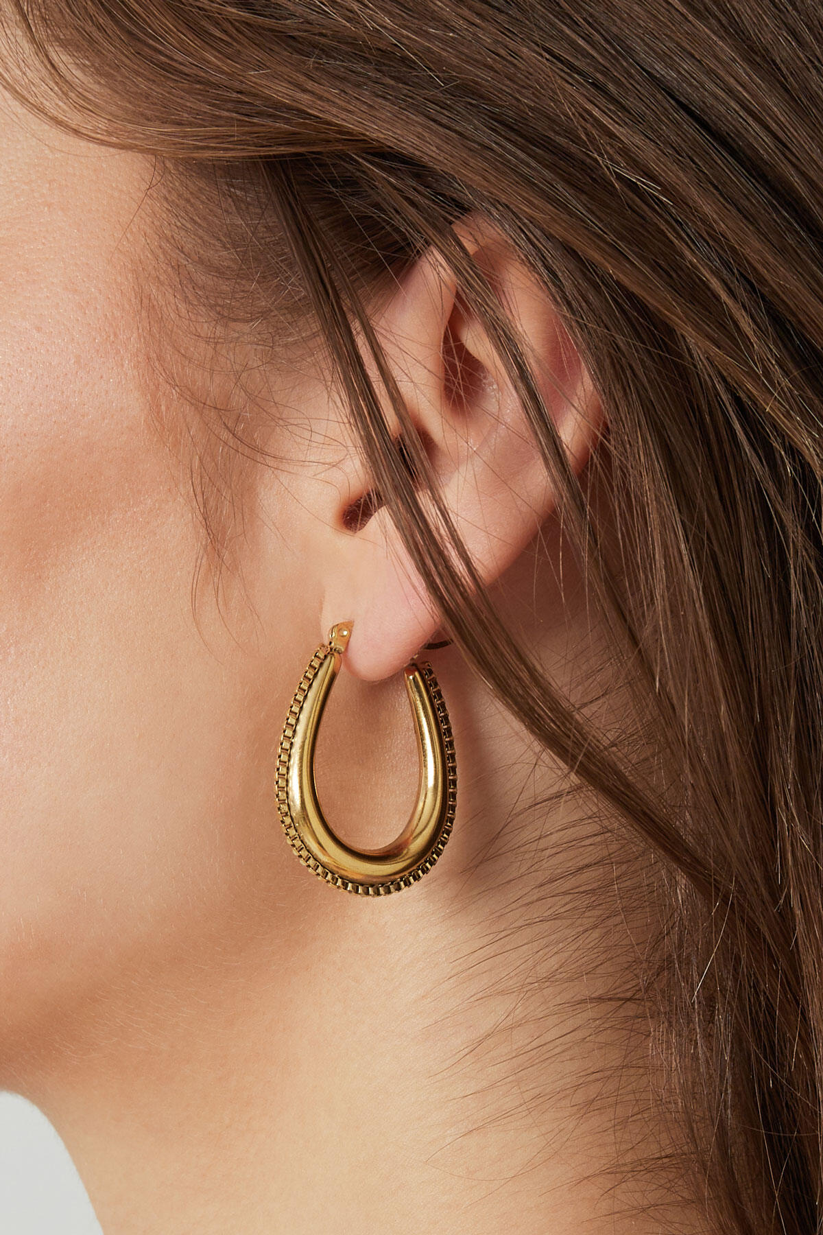 drop shaped earring with links Picture3