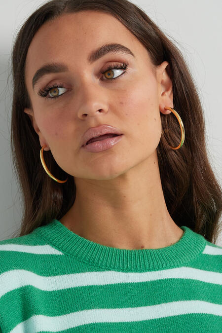 Earrings basic large - Silver Color color