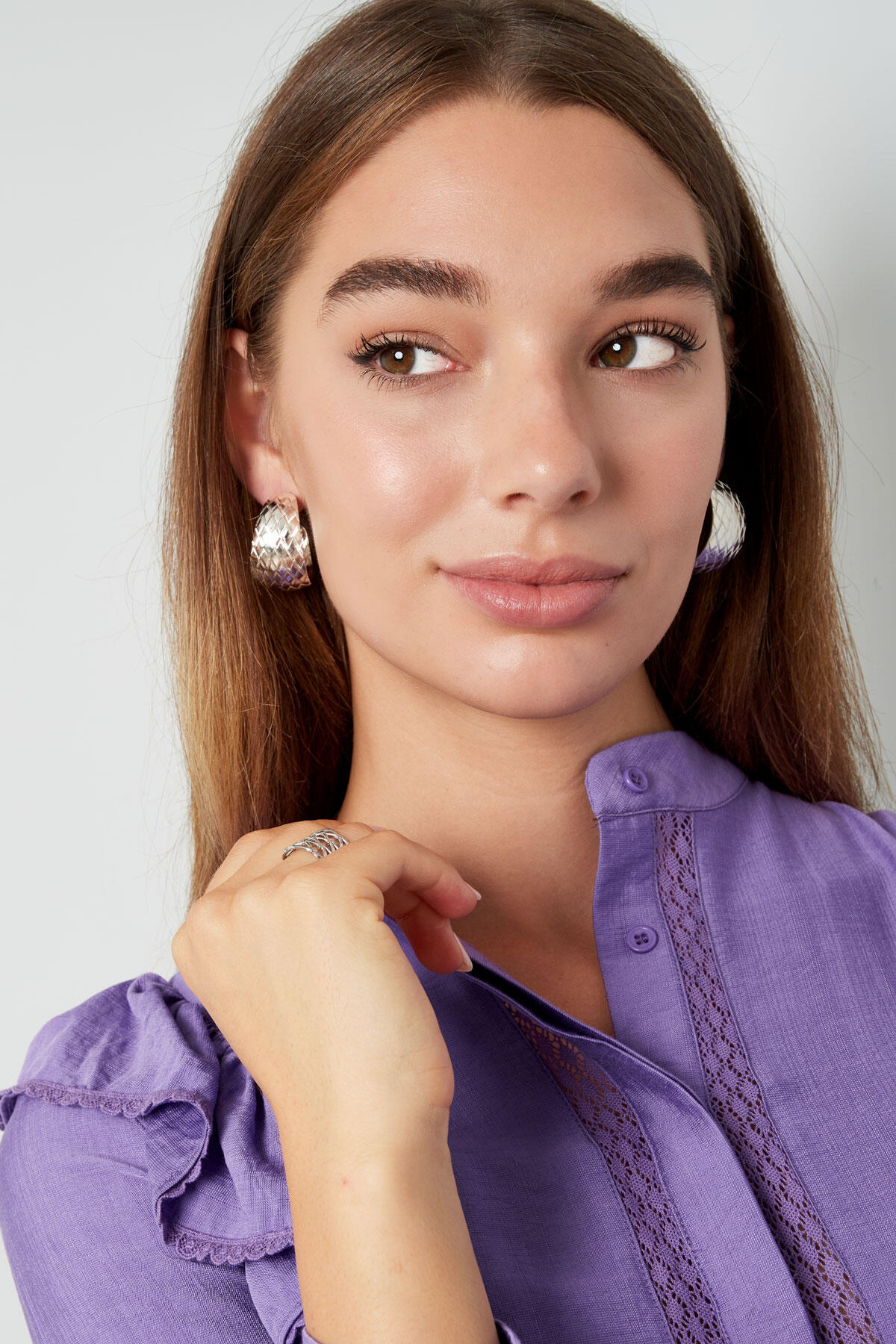 oorbellen zigzag print Afbeelding3